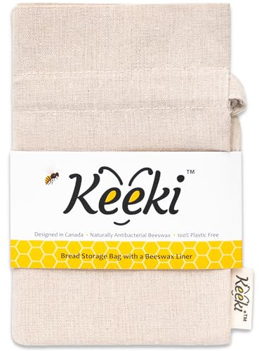 Keeki Bag - The Original Beeswax-Lined Bread Storage Bag (Natural)