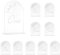 QUARKZMAN 10 placas acrílicas de arco blanco mate con soporte, 5 x 7 pulgadas arco acrílico número de mesa para mesa de boda decoración de centro de mesa (número 1 10)