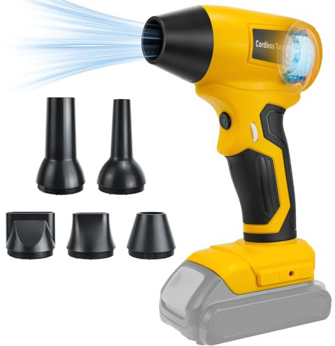 Cordless Jet Dry Blower for DeWalt 20V Battery, 130000 RPM Compressed Air Duster,Brushless Jet Fan for Leaf Blower 、Cleaning、Car、Outdoor（NO Battery）