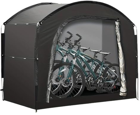 Storage Shed Tent, Bicycle Cover, Waterproof, Quick Assembly, Waterproof Tent Organiser with Zip for Camping Equipment, Garden Tools, Lawnmowers & Motorcycles