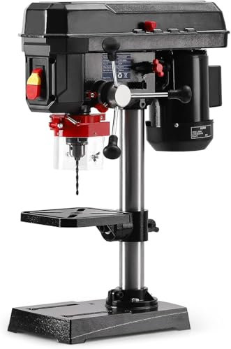 Trapano da banco 2,5 Amp 5 velocità regolabile 1,5 – 13 mm mandrino a sgancio rapido 740 – 3100 giri 45° tavolo inclinabile