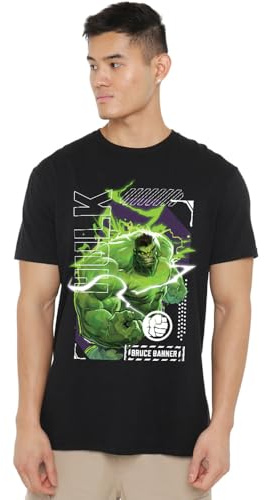 Marvel Unisex Marvel Rivals Bruce Banner Hulk Smash Unisex T Shirt, Black T-Shirt