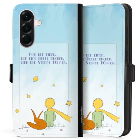 Klapphülle kompatibel mit Samsung Galaxy A56 5G Handyhülle aus Kunst Leder schwarz Flip Case Der Kleine Prinz Kinderbuch Offizielles Lizenzprodukt