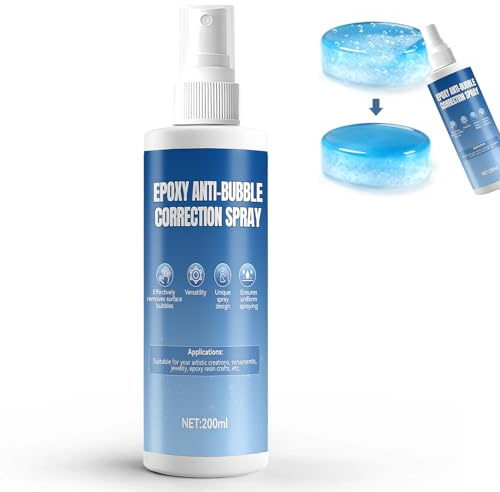 Epoxidharz Anti-Blasen Korrektur Spray, Epoxy Surface Bubble Remover Spray, Entfernt Effektiv Oberflächenblasen, Geeignet für alle Arten Von Epoxidharzen, 200ml