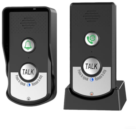 Intercom-Systeme für Zuhause, 2-Wege-Wireless-Sprachsprechanlage, Türklingel, wasserdichte Gegensprechanlage mit 1 km Reichweite, 2000 mAh wiederaufladbarer Akku