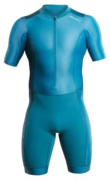 ZONE3 Men's Activate+ Short Sleeve Tri Suit – Performance One-Piece for Triathlon Training & Racing