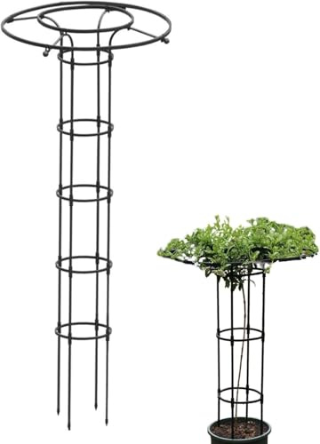 Regenschirm-Spalierturm – Outdoor-Ranken-Blumenständer, Metall-Garten-Obelisken-Rankgitter, Vertikales Metall-Rankspalier, Kletterpflanzen-Unterstützung(180cm)