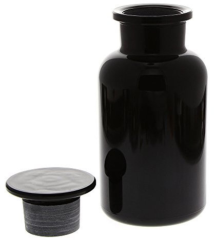 Apothekerglas Mironglas Violett-Glas, Kosmetex Apotherkerflasche mit Glasstopfen 500 ml, rund Miron