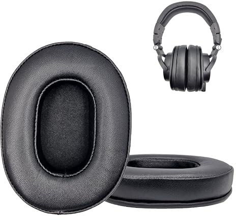 Premium Sheepskin Ear Pads Compatible with Audio Technica ATH-M50 M50S M50X M40 M40S M40X M30 M30X M20 M20X ATH-MSR7 ATH-MSR7NC. Premium Protein Leather | Soft High-Density Foam | Easy Installation