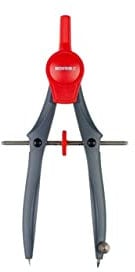 Kores - Cirkos : Compas de Géométrie avec Molette de Réglage pour Enfants, Étudiants et Adultes, Léger et Ergonomique, Fournitures Scolaires pour le Mathématique et le Dessin, Paquet Individuel