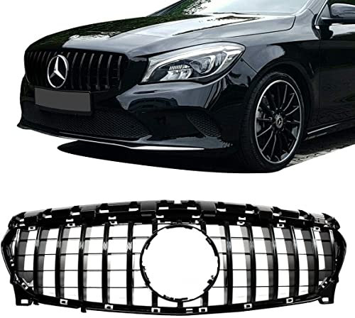 Kühlergrill schwarz kompatibel für Mercedes CLA 117 Mopf 16-19 auf Sport-Panamericana GT DM Autoteile 2733