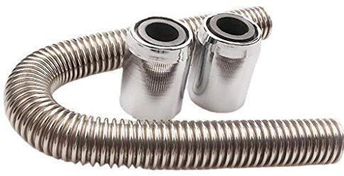 Hotaden Inoxidable de 24 Pulgadas de Acero Flexible Universal del Manguito del radiador Kit de Abrazaderas Caps de enfriamiento del Motor del Tubo de Agua del radiador