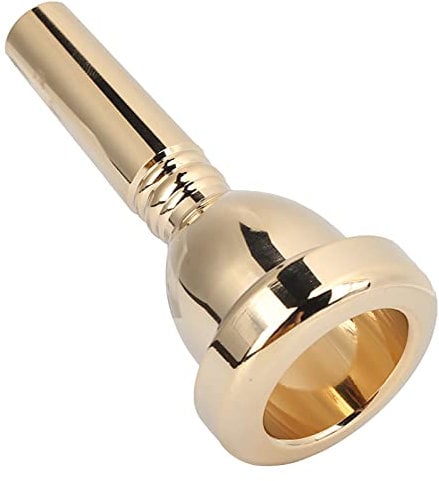 TR‑03 Tenorhorn Mundstück 12,7 mm Messing Euphonium Mundstück, 5G Tragbarer Hornmundstücke Ersatz für Professionelle Spieler, Anfänger(Gold)
