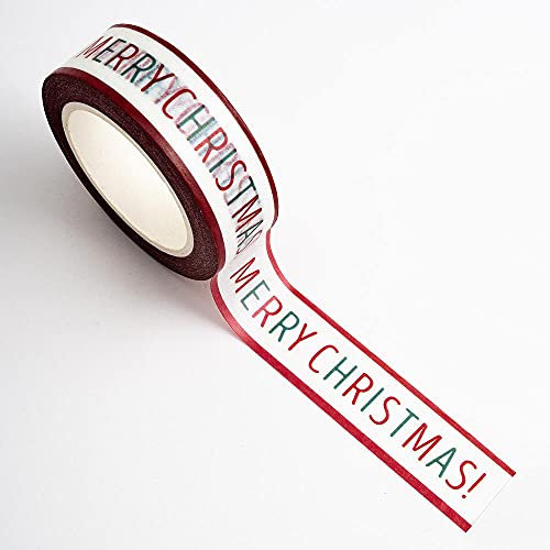 Italian Options Cinta adhesiva de Feliz Navidad (15 mm x 10 metros)