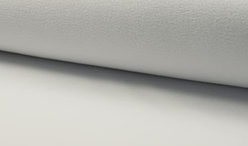 Lambskin Polar Fleece Fabric Material - Optical White, 1Mtr 150cm x 100cm
