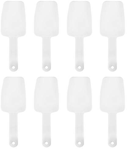 Pala para Alimentos, 8 Piezas Mini Pala de Plástico PP Rascador de Hielo Pala para Alimentos Nueces Harina Postre Uso Doméstico en la Cocina