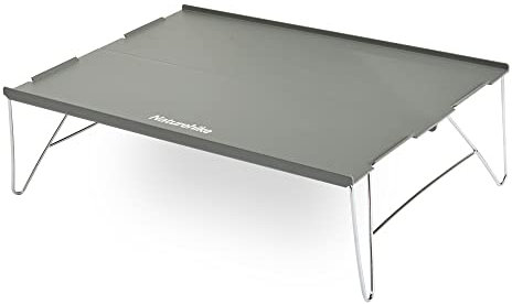 Naturehike Mini mesa de camping plegable para exteriores, ultraligera, bandeja para laptop, mesa de comedor, mesa de picnic, mesa de té, mesa de mochilero, 30 kg (plateado)