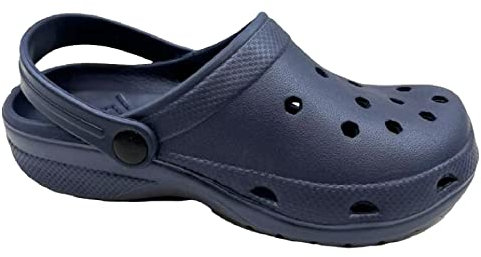 Ladies Womens Mules Slippers Nursing Garden Beach Hospital Clogs Shoes Sandals Navy