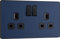 BG Electrical PCDDB22B - Presa a muro con doppio interruttore, senza viti, colore blu opaco, 13 A