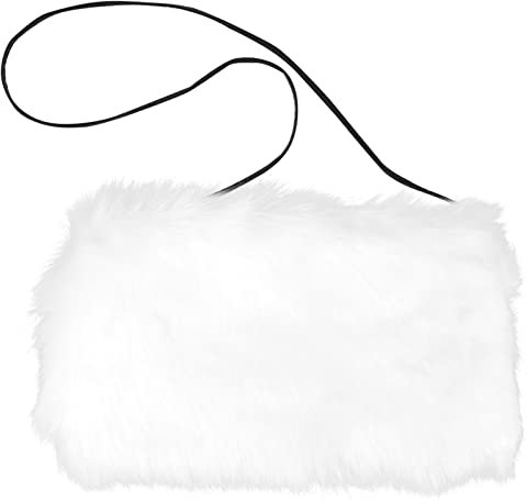Homoyoyo Handwärmer Kunstpelz Handwärmer Damen Mädchen Winter Super Warm Pelzige Plüsch Armwärmer Handschuhe Können Ihre Hand Handgelenk Kälte Warm Halten (Weiß)