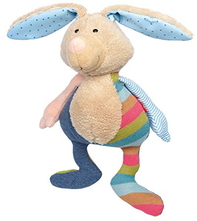 sigikid 39851 Patchwork Stofftier, Mehrfarbig/Hase