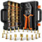 SOMELINE® Set di Connettori Elettrici, 20 Tipi [0,25-2,5mm²] Faston Connettori, Faston Elettrici, Pinza Capicorda, Pinza Crimpatrice, Pinza Crimpatrice Capicorda, Capicorda Elettrici a Crimpare