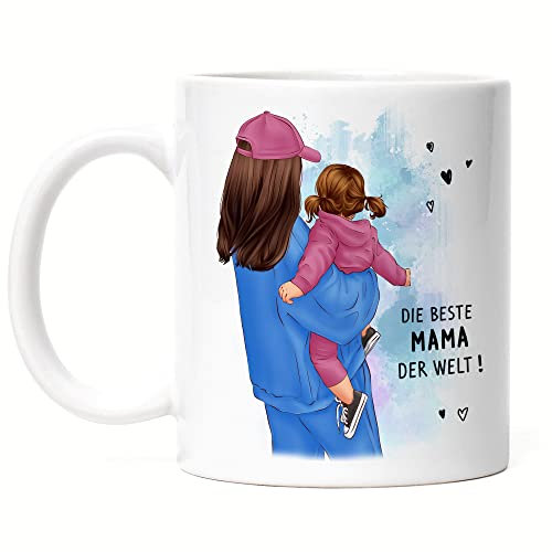 Kiddle-Design Mère Enfant Tasse Personnalisée avec Nom Maman Enfants Filles Bébé Cadeau pour Mères Fête des Mères