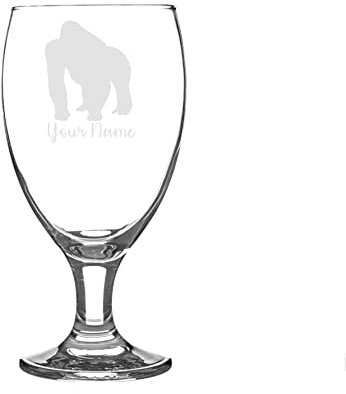Personalised Gorilla Craft Beer Snifter Glass Animal Gift for Him for Her
