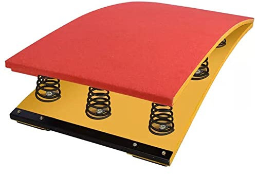 Gymnastik-Sprungbrett, Tragbar Gebogen Manganstahl Verdickte Feder Innen, Keine Verformung Und Starke Tragfähigkeit, Ideal für Schule Sportverein Turnhalle ( Farbe : Rosso , Größe : 120x60x26cm-C )