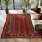SIMPEX Orientalischer Teppich Wohnzimmer, Schlafzimmer, Esszimmer, Läufer, Flur Boho Teppich Kurzflor Weich 12 mm Carpet Orient, Rot, 300 x 400 cm