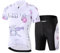 SXSHUN Kinder Jungen Radtrikot Mädchen Fahrrad Trikot Radhose mit Sitzpolster Kurzarm Radshirt Radsport Anzüge, Weiß, 134-140