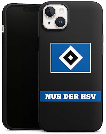 Premium Silikon Hülle kompatibel mit Apple iPhone 14 Handyhülle schwarz Case HSV Statement Hamburger SV