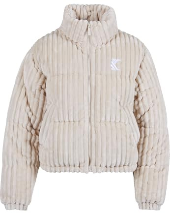 Karl Kani Damen KW233-024-1 KK Og Fuzzy Corduroy Short Puffer Jacket
