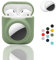 2-in-1: CAQAKA Schutzhülle für AirPods der 2. / 1. Generation und AirTag, weiche Silikon-Schutzhülle für Jungen, Mädchen, Damen, Herren, kompatibel mit AirPods der 2. / 1. Generation