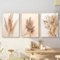 Pampasgras Leinwand bilder 3er set,Moderne Boho style Poster,Beige Pampas Wild Schilf Wandbilder,Home deko Bilder für Wohnzimmer Schlafzimmer Flur, Ohne Rahmen (Style-2,50x70cmx3pcs)