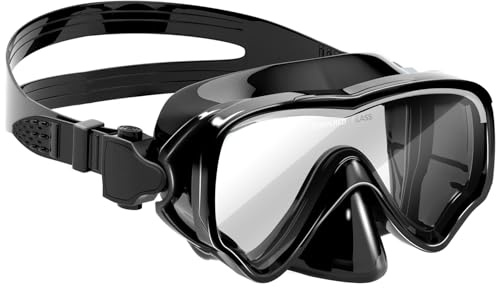 COOLOO Taucherbrille Kinder mit Stoffband, Schwimmbrille für 4-16 Jahre | 【Patent】 Anti-Leck, Anti Nebel, 180°Panorama HD, Schwimmbrille Kinder mit Nasenabdeckung, für Jungen Mädchen Jugendliche