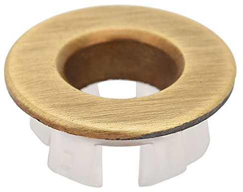 Tissting Waschbecken Überlauf Abdeckung, 22mm Öffnung Chrom Messing Runde Überlaufblende Ring, Becken Überlauf Abfluss Kappe Überlaufring für Bad und Küche(Bronze)