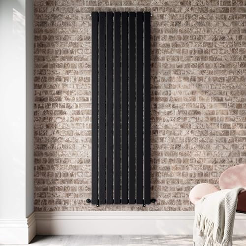 Generic Matt Black Double Flat Panel Vertical Radiator 1600x560mm (1600x67x490)