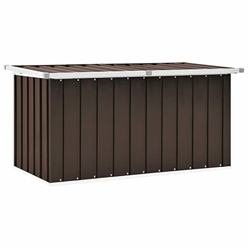 qohoio Gartenbox Braun 129 x 67 x 65 cm Massivholz Teak Garden Storage Auflagenbox Wasserdicht