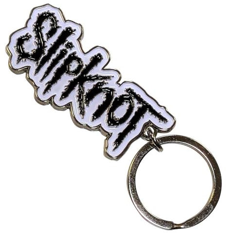 Slipknot Noir Logo Blanc Border Band Logo Porte-Clés Keychain Size One Size