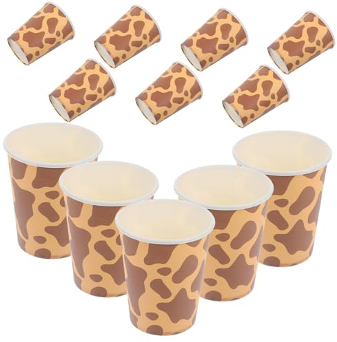 BCOATH 24stücke Giraffe Papierbecher Für Kindergeburtstag Partybecher Umweltfreundliche Trinkbecher Dekorative Wassergläser Für Feiern Und Events