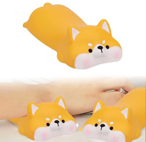 HJIAMA Handgelenkauflage Tastatur, 13 x 6,8 cm Handgelenkauflage, Orange Wrist Rest, Lindert Ermüdung Handgelenks, Weist Mäusehände Zurück, Anti Stress, Dekorativ