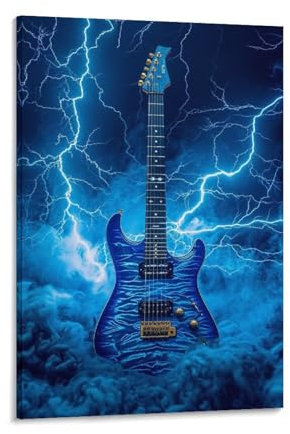 DHBANEIOK Gitarre Leinwand Wand Dekoration Leinwanddruck - Bilder - Kunstdruck - Leinwand Bilder - Wandkunst 16x24inch(40x60cm)