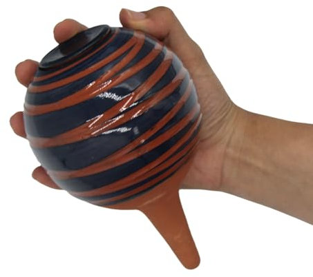 Ollas Lutton Olla Terracota 40cl| Riego Autónomo para Plantas de Interior Ecológico y Económico | Sistema de Riego Natural | Autonomía 3 Días | OYA Espirales Azul