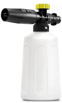 OHAYORI Snow Foam Lance 750ml Pressure Washer Foam Cannon with Adjustable Nozzle, 180Bar Soap Dispenser PE Bottle Compatible with Karcher K-Serie K2 K3 K4 K5 K6 K7 Jet Washer for Car Cleaning