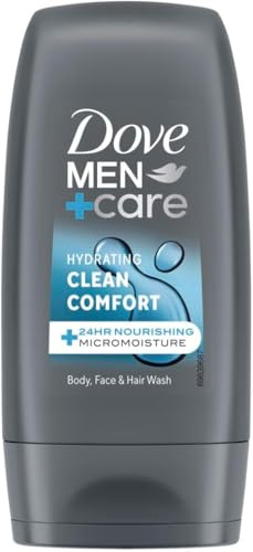 Dove Men +Care Gel de Ducha y Jabón de Cara Hidratante 2 en 1 para Hombre, 55 ml (Packung mit 5)