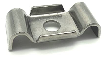 20x Mattenbefestigung Klemmlasche Edelstahl Halter Doppelstabmattenzaun Platte für 6/5/6 und 8/6/8 Stabstärke geeignet