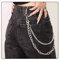 Calkkrer Schwarze Hip Hop Hosenkette, Gothic Punk Hose Kette, Jeanskette Hose Kette, Emo Accessoires, Skelett Kette, Punk Schlüsselanhänger, Freie Größe