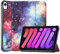 Hoozey - Hülle kompatibel mit Apple iPad mini 7 (2024) / Mini 6 (2021) - 8.3 Zoll - Mit Auto/Wake-Funktion - Kunstleder TPU Tablet Case Schutzhülle - Galaxy