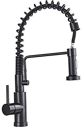 FDTMGW Wasserhahn/Wasserhahn, Küchenarmatur, Touch Sense, schwenkbarer Küchenspülen-Wasserhahn mit herausziehbarer Brause, herunterziehbarer Küchenarmatur aus Messing, Warm- und